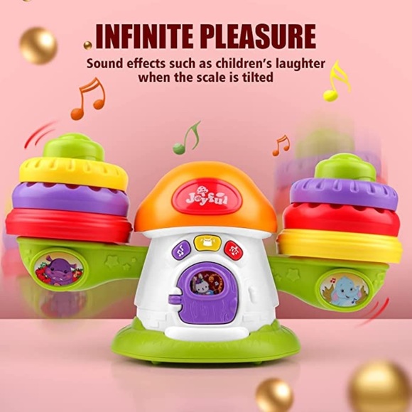 Stack&Balance Teeter Totter, Multicolor Stacking Toys, Educational Activity Set - Picture 2 of 5